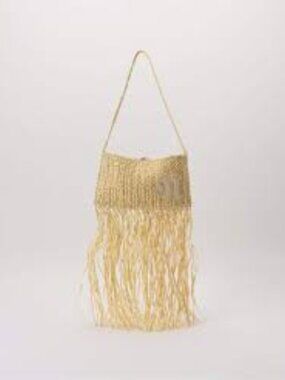 NWT Nanushka Fringe Baguette Shoulder Bag